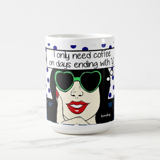 Pop art Lady Coffee Mok (Center)