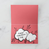 Pop Art Lady Hart Lollipop Valentijn Feestdagen Kaart (Binnen)