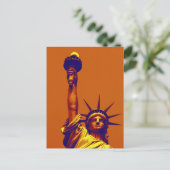Pop Art Lady Liberty Briefkaart (Staand voorkant)