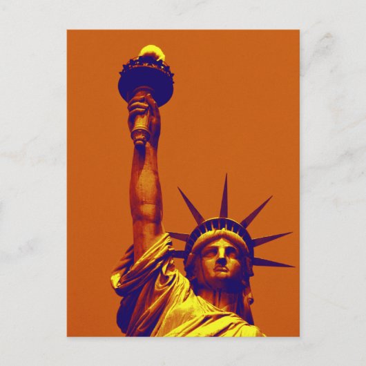 Pop Art Lady Liberty Briefkaart (Voorkant)