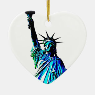 Pop Art Lady Liberty Keramisch Ornament