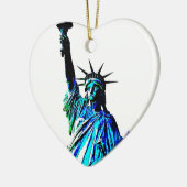 Pop Art Lady Liberty Keramisch Ornament (Links)