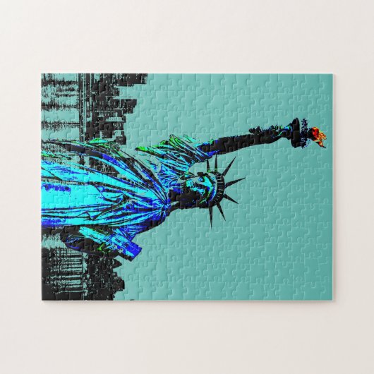 Pop Art Lady Liberty Legpuzzel (Horizontaal)