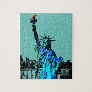 Pop Art Lady Liberty Legpuzzel