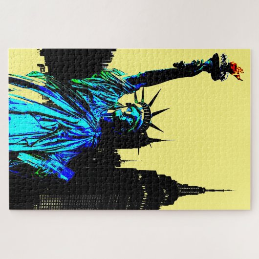 Pop Art Lady Liberty Legpuzzel (Horizontaal)