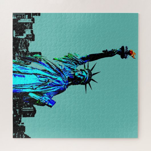 Pop Art Lady Liberty Legpuzzel (Horizontaal)