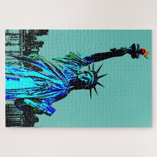 Pop Art Lady Liberty Legpuzzel (Horizontaal)