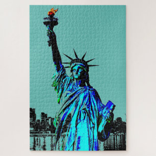 Pop Art Lady Liberty Legpuzzel