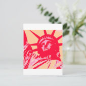Pop Art Lady Liberty New York City Briefkaart (Staand voorkant)