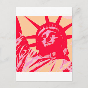 Pop Art Lady Liberty New York City Briefkaart