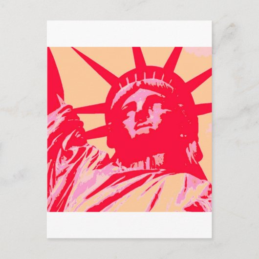 Pop Art Lady Liberty New York City Briefkaart (Voorkant)