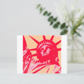 Pop Art Lady Liberty New York City Briefkaart (Staand voorkant)