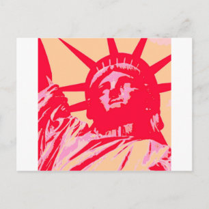 Pop Art Lady Liberty New York City Briefkaart