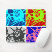 Pop Art Lady Liberty New York City Muismat (Met muis)