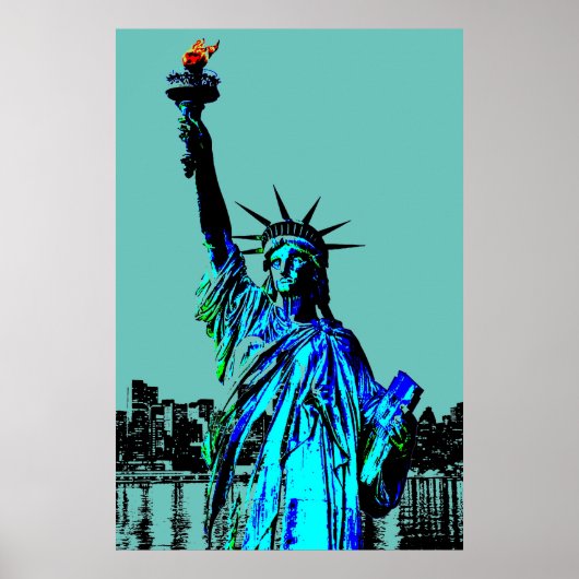 Pop Art Lady Liberty Poster (Voorkant)