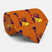 Pop Art Lady Liberty Stropdas (Opgerold)