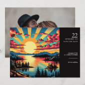 Pop Art Lake Save The Date (Voorkant / Achterkant)