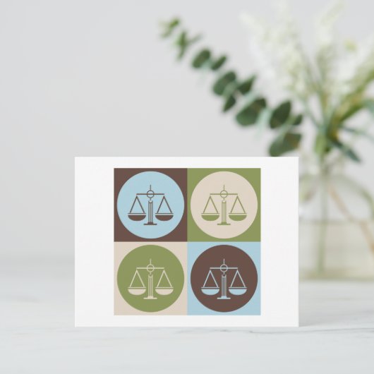 Pop Art Law Briefkaart (Staand voorkant)