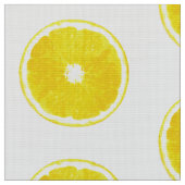 Pop Art Lemon Slices - witte achtergrond Stof (Close Up)