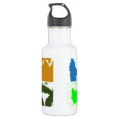 Pop Art Lemurs Waterfles (Achterkant)