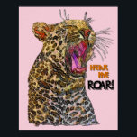 Pop Art Leopard Poster<br><div class="desc">Gepootte luipaard. Hou je van wilde katten? Begonnen als schilderij van mij en speelde er mee om deze optie te creëer. Toen ik deze foto nam,  was deze man erg ongelukkig dat zijn ontbijt te laat was en dat zijn ongenoegen werd uitgesproken.</div>