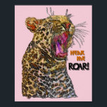 Pop Art Leopard Poster<br><div class="desc">Gepootte luipaard. Hou je van wilde katten? Begonnen als schilderij van mij en speelde er mee om deze optie te creëer. Toen ik deze foto nam,  was deze man erg ongelukkig dat zijn ontbijt te laat was en dat zijn ongenoegen werd uitgesproken.</div>