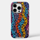 Pop Art Leopard: Regenbooggolven Case-Mate iPhone Case (Achterkant)