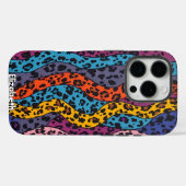 Pop Art Leopard: Regenbooggolven Case-Mate iPhone Case (Achterkant (horizontaal))