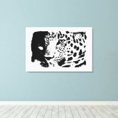 Pop Art Leopard Wrapped Canvas (Insitu (Houten vloer))