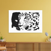 Pop Art Leopard Wrapped Canvas (Insitu (Woonkamer))