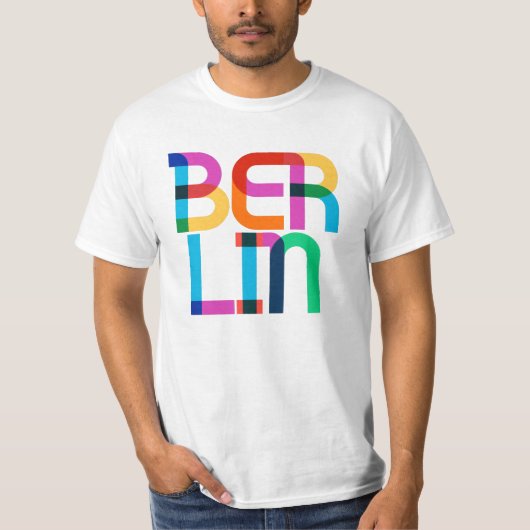 Pop Art Letters Berlijn Duitsland T-shirt (Voorkant)