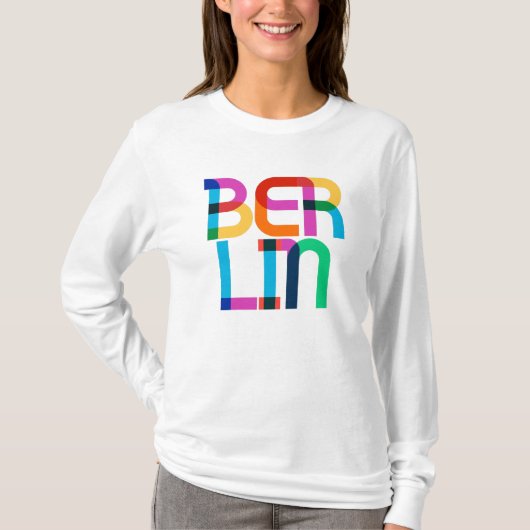 Pop Art Letters Berlijn Duitsland T-shirt (Voorkant)