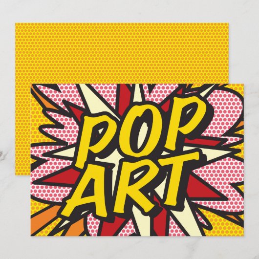 POP ART Leuk Retro Stripboek Kaart (Voorkant / Achterkant)