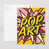 POP ART Leuk Retro Stripboek Pop Art Briefkaart (Voorkant / Achterkant)