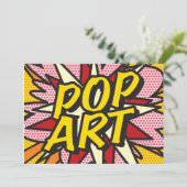 POP ART Leuk Retro Stripboek Pop Art Kaart (Staand voorkant)