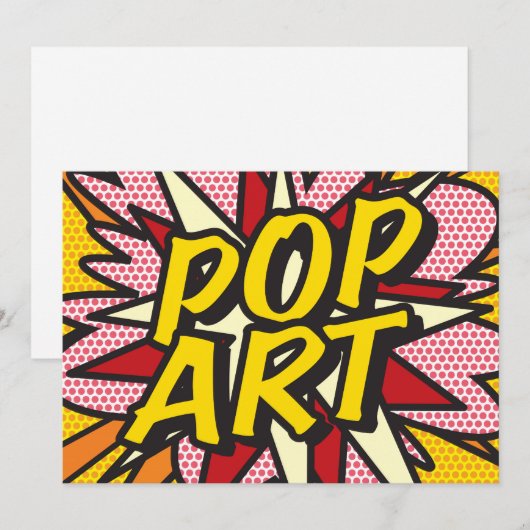 POP ART Leuk Retro Stripboek Pop Art Kaart (Voorkant / Achterkant)