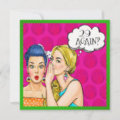 Pop Art Leuk Uitnodigingkaartje Kaart (Voorkant)