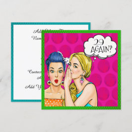 Pop Art Leuk Uitnodigingskaartje Kaart