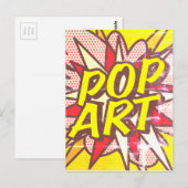 POP ART Leuke Retro Strip Pop Art Briefkaart (Voorkant / Achterkant)
