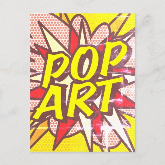POP ART Leuke Retro Strip Pop Art Briefkaart (Voorkant)