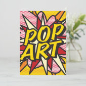 POP ART Leuke Retro Stripboek Kaart (Staand voorkant)