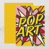 POP ART Leuke Retro Stripboek Kaart (Voorkant / Achterkant)