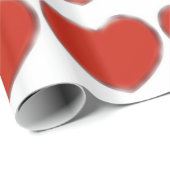 Pop Art Liefde Rode Harten Wit Inpakpapier (Rol Hoek)
