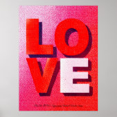 Pop Art LIEFDE Typografie Abstracte Valentijnsdag Poster (Voorkant)