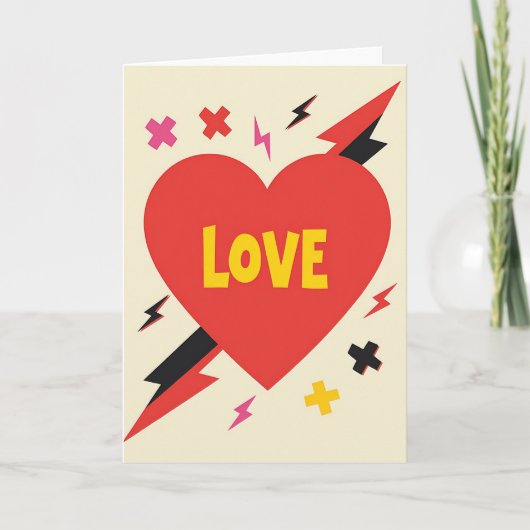Pop Art Liefdeskaart Kaart (Voorkant)