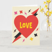 Pop Art Liefdeskaart Kaart (Gele Bloem)