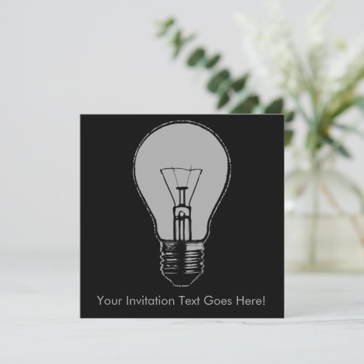 Pop Art Light Bulb Kaart (Staand voorkant)