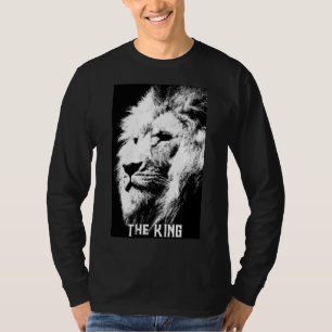 Pop Art Lion Elegant modern zwart-wit Mannen T-shirt