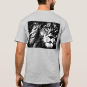 Pop Art Lion Face Back Side Print Sjabloon Mannen T-shirt (Achterkant)