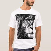 Pop Art Lion Face Sjabloon Moderne Mannen T-shirt (Voorkant)